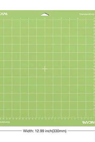 Nicapa 12x12 inch Standard Grip Cutting Mat for Cricut Maker 3/Maker/Explore 3/Air 2/Air/One (3 Pack) Standard Adhesive Sticky Green Quilting Replacement Cut Mats - Image 2