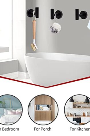 Bathroom Hardware Set, 5/10/20pcs Bathroom Hardware Set, Stainless Steel Bath Hardware Set Including 16" Hand Towel Bars, Toilet Paper Holders, Towel Rings, Robe Towel Hooks (5pcs, Black) - Image 4