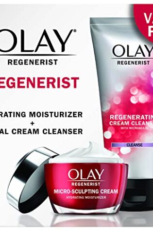 Face Wash by Olay Regenerist Advanced Anti-Aging Pore Scrub Cleanser (5.0 Oz) and Micro-Sculpting Face Moisturizer Cream (1.7 Oz) Skin Care Duo Pack, Total 6.7 Ounces Packaging may Vary - Image 7