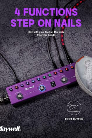 Playwell Multi Effects Guitar Pedal TANK-G,Digital Electric Guitar Effector with 36 Editable Presets,Chorus,Delay,Reverb,MOD,IR Loading,Recording,Tuner,Built-in battery,BT connection - Image 3