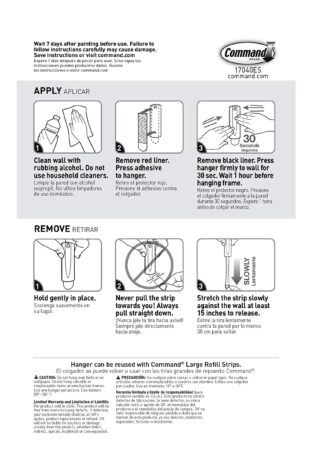 Command 10014485 Picture-Hanging Hooks, Large, White, 3 Count